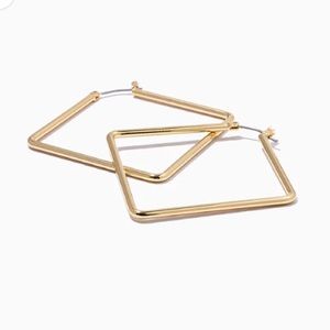 Hoop earrings diamond shape - NWOT